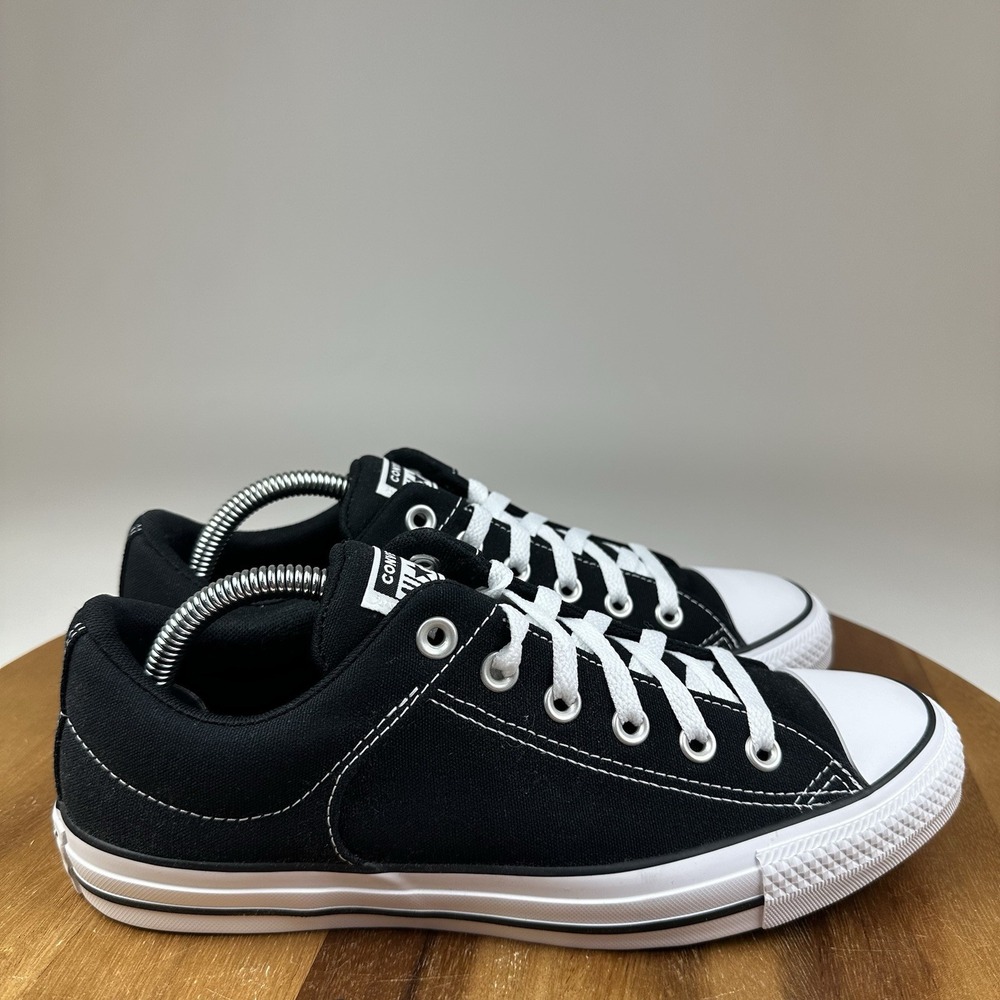 New NIB Womens Converse High Street OX Black Low Sneakers Shoes Size 10 M